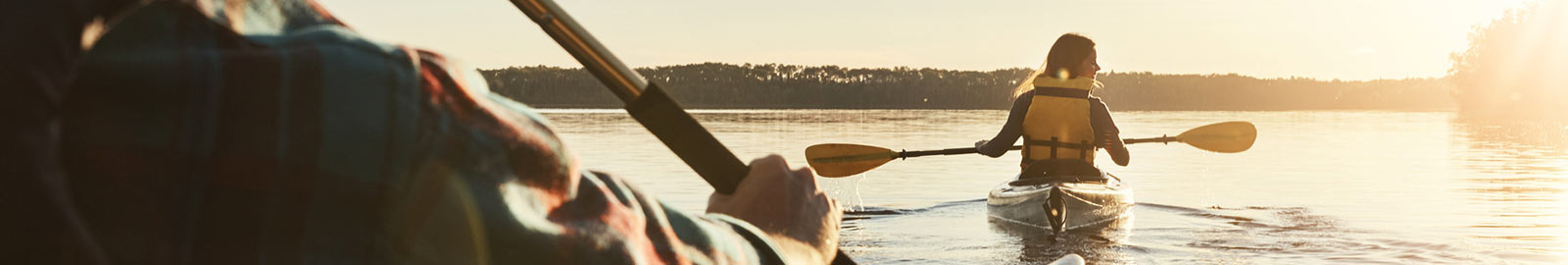 Couple kayaking.