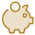 Piggy bank icon.